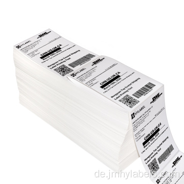Perforierte weiße Blank 4x6 Fanfold Direct Thermal Labels